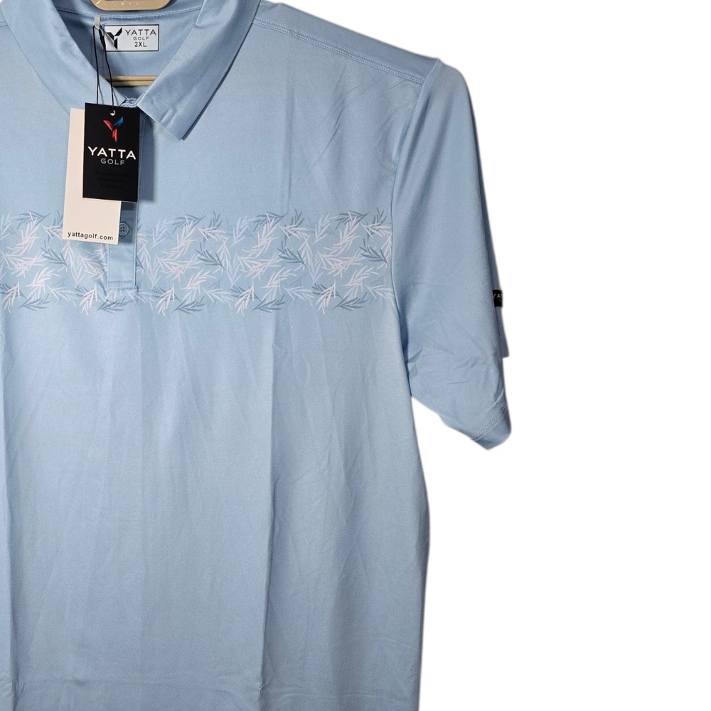 Yatta Golf Men's‎ Frost Delay Stripe Polo Shirt 2XL Short Sleeve Blue